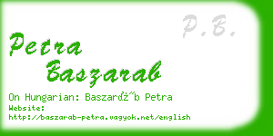 petra baszarab business card